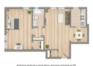 Floorplan Photos Gallery eddystone 1 bedroom b floor plan